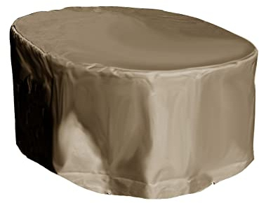 We-cover Housse de Protection pour Salon de Jardin Ovale - Beige - L 270 x l 150 x h 78 cm