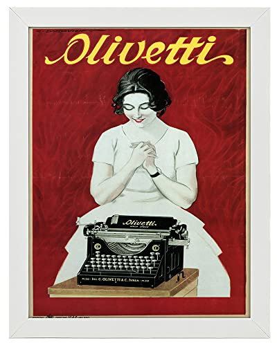 LegendArte - Poster, Vintage-Werbeplakat Olivetti Schreibmaschine - Bild, Wanddekoration cm. 50 x 70 cm