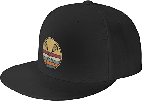 Baseballkappe Gekreuzte Lacrosse Sticks Unisex Mütze Hip Hop Vintage Basecap Sonnenschutz Freizeit Mütze, Für Draussen Kletter, Sport, Mädchen