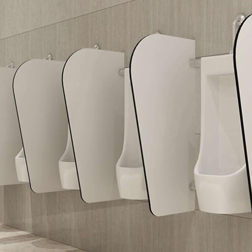 Urinal-Trennwand, wasserdichte Herren-Urinal-Sichtschutz, an der Wand montierte Urinal Schamwand mit Edelstahl-Eckcode, geeignet für Schulen/Einkaufszentren/öffentliche Plätze, weiß ( Size : B90x45cmx