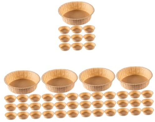 Zerodeko 50 Stück Kuchenform Papierbackformen 6 Zoll Käsekuchen-Formpfanne Brotform Papierbecher Einweg-Backformen aus Papier Backformen aus Papier für Kuchen Kuppel Muffin