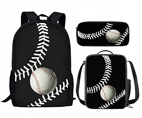 fifbird 3-in-1-Basketball-Rucksack-Set für Jungen, Grundschule, Rucksack, Lunchbox und Federmäppchen, Softball, One size