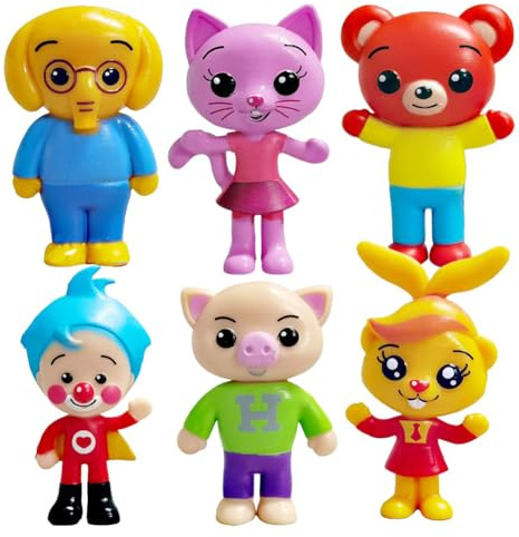 BDQYLOUJ 6PCS Mini Muñeco Figura de Payaso, Mini Figuras Tarta Decoración,Adornos para Tartas，Cartoon Adornos de Mago Clown Juguetes Cake Topper para Tartas Infantiles para Fiesta de Cumpleaños
