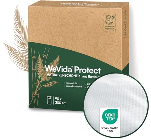 WeVida®Protect Wasserdichter Matratzenschoner - Oeko-TEX® Zertifiziert, Waschbare Inkontinenzauflage, kühle & trockene Bettschoner aus Bambus (140 x 200 cm)