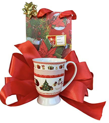 GMM Julmugg mugg, jul tema muggar, julmugg med kuvert och klistermärke stängning paket. (vit_alla)