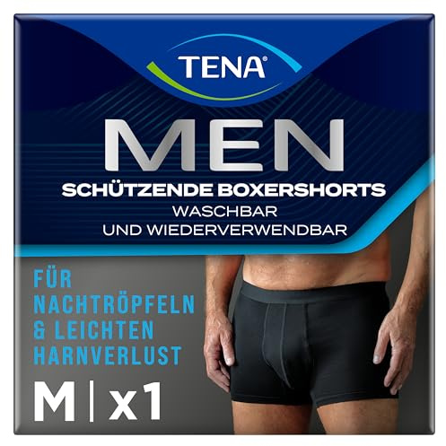 TENA Men - Caleçon de Protection Lavable Homme - Pour les Fuites Urinaires Légères - Coupe Classique - Noir - XL