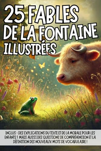 25 Fables de La Fontaine illustrées et annotées pour les enfants: édition contenant des explications du texte et de la morale, des questions de ... définition des nouveaux mots de vocabulaire