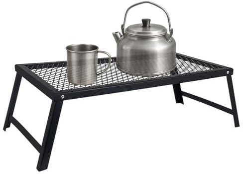 Tables de barbecue pliables - Tables de camping avec plaques en filet, tables de pique-nique portables, tables en métal, tables de barbecue en plein air, tables de barbecue en plein air, tables de