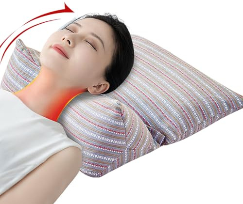Générique Oreiller Cervical en Sarrasin,Coussin Cervical avec Coques de Sarrasin | Coussin Détachable pour Nuque Canapé Lit Voiture Avion Voyage