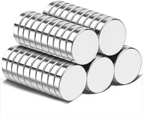 50 Stück Magnete Stark, 12x3mm Mini Magnete Rund | Klein Magnete für 3D Druck, Kühlschrank, Magnettafel, Whiteboard, Pinnwand, Büro