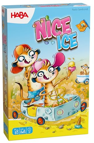 HABA Nice Ice – Spannendes Karten-Wettlaufspiel für Kinder ab 5 Jahren – Variable Rennstrecke & schnelle Runden – Kompakte Schachtel für unterwegs – 2013171001
