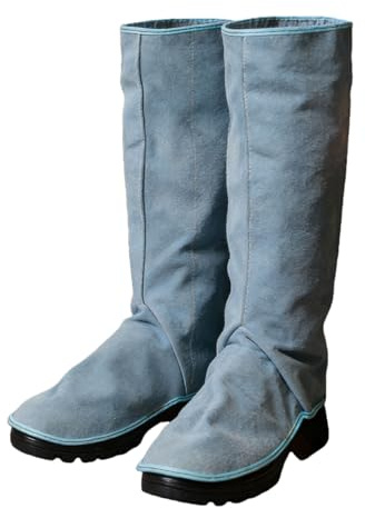 SPONGL 1 Pair of Leather Welding Spats Guards Shield for Metalwork Full Foot Protective Against Sparks and Slags