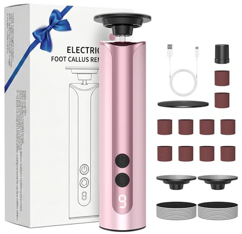 Rapeuse Pieds Électrique - 2 en 1 Professionnel Ponceuse Pieds et Lime Ongles Lime pour pieds pour Callosités dur Coupe cors Peaux dures et Mortessoin - Pédicure kit Rappe Pieds pour le pied & main
