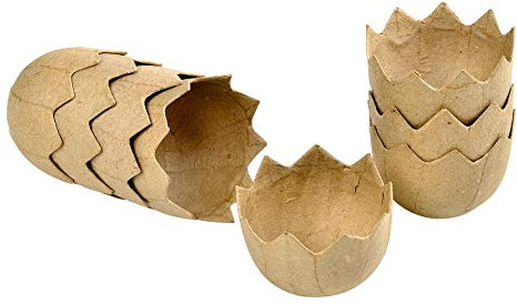 Creativ 8er-Pack Pappmaché Eierschalen offen 4x5cm Ei Osterei Ostern Papier Decopatch