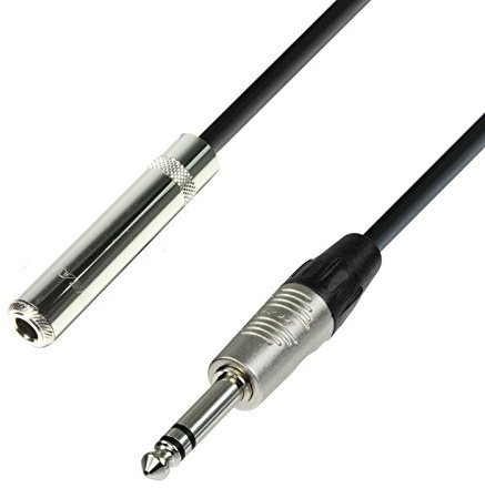 Adam Hall 4 Star Series förlängningskabel 6,3 mm kontakt till 6,3 mm kontaktdon 6 m
