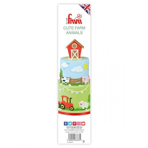 FMM Icing Cutter Cute Farm Animals Cow Pig Cake Fondant Stencil Cut Out Tool