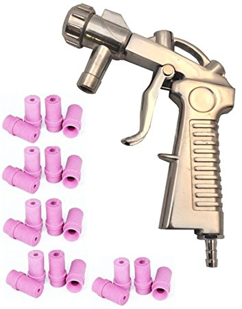 Pistolet de sablage pour Sableuse Microbilleuse Cabine de Sablage + 20 Buses