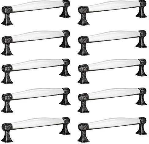 SOTECH 10er Set Schubladengriff MARIE BA 128 mm Altsilberoptik | Retrogriffe