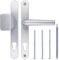 kj-vertrieb Türgriff/Türdrücker/Türklinke/Drückergarnitur DHS 92mm (Schildbreite 32mm) - Silber F1 - mit Knauf