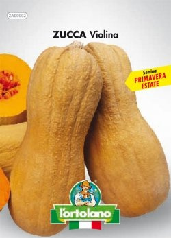 Sementi orticole di qualità l'ortolano in busta termosaldata (160 varietà) (ZUCCA VIOLINA)