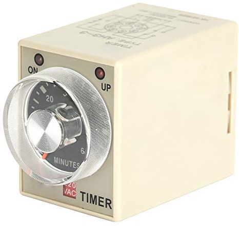 Temporizador de Retardo 220V 6/10/30/60 Min Relé de Tiempo 60 Minutos con Modelo AH3-3