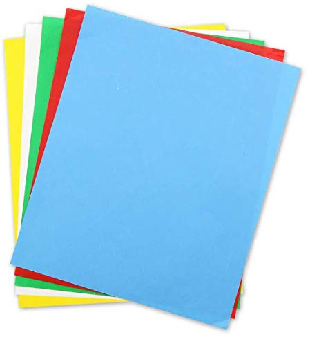 5 fogli di carta copiativa multicolore al carbonio, solubile in acqua, 27,9 x 22,9 cm, modello trasferibile su tessuto, tela, accessori per cucito