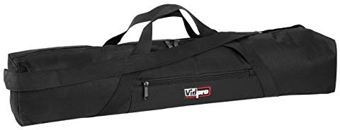 VidPro TC-45 Tripod Carrying Case - Heavy Duty Nylon Bag with Shoulder Straps and Handles - Compact Case with Full Length Zippered Closure Plus External Pocket Fits Tripod with Head up to 45 Inches