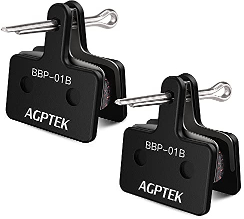 AGPTEK Bike Brake Pads, High-Performance Brake Pads, Disc Brake Pads & Spring (Semi-Metallic) for Mountain Bike Disc Brakes, 2 Pairs Bike Pads, Compatible with TRP Tektro Shimano Deore Br