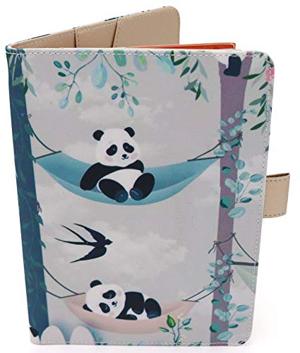 Porta Libretto Sanitario Per Bebè - Modello Panda - Formato A5 15x20 Cm - Alette Per Riporre Prescrizioni y Documenti Grigio