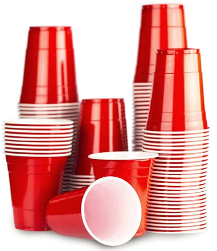 MBP My Beer Pong 1.000 Rote Trinkbecher 16 oz (437ml) | Robust und wiederverwendbar für Party, Event und Festival