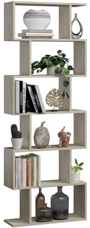 MATKAM BASK Bücheregal MAX aus Holzspanplatten, B/H/T 76,4x210x28cm, Standregal, Würfelregal, freistehend, perfekt als Raumtrenner, in verschiedenen Ausführungen erhältlich (Sonoma Eiche)