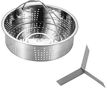 Cestas De Vapor De Acero Inoxidable Rejilla Con Divisor Accesorios Para Ollas a Presión Juego De Separadores Trio Rejilla De Cocción Al Vapor Rápida Con Divisor Accesorios Para Ollas a Presión