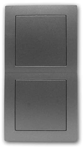 Tapa ciega FLAIR/tapa con marco doble, color antracita, apta para cajas de pared hueca