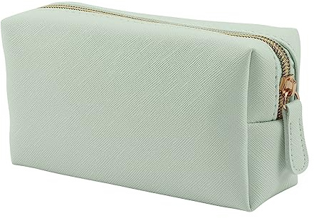 Apooliy Leder Schminktasche für Geldbeutel Reisen, tragbare kleine kosmetische Veranstalter für Frauen und Mädchen, Make-up-Tasche mit Reißverschluss