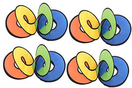 Toddmomy 4pcs Rainbow Wind Pinwheels Garden Hanging Decoration for Outdoor Party Colorful Flag Windsock Rotation for Garden Spinners and Outdoor Decor