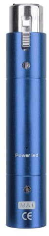 Pream microfono in linea, amplificatore compatto per microfono dinamico senza perdita di amplificazione dinamica attiva in linea Mic Booster preamplificatore con guadagno 28 dB, XLR 3 pin maschio