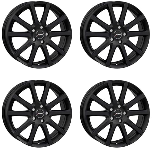 4x AUTEC Felgen Alufelgen SKANDIC 8.0x19 ET48 5x112 Schwarz matt kompatibel mit Mercedes-Benz CLA C GLA Vito B A Marco Polo E EQB GLB V EQA GLB A
