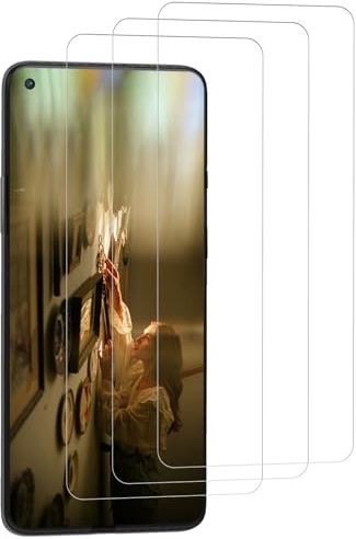 Beukei Panzer Schutz Glas für Oneplus 8T/ 9 /9R, 3 Stück Handyfolie, [9H Härte][Blasenfrei][Anti-Kratzen][HD Klare] Glass