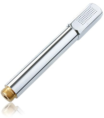 Square Handheld Shower Head - Solid Copper Construction & Chrome Finish, Pressure Water Saving Showerhead Universal Fit Easy Install, Strong Spray for Low Pressure Systems, Bath Shower Head