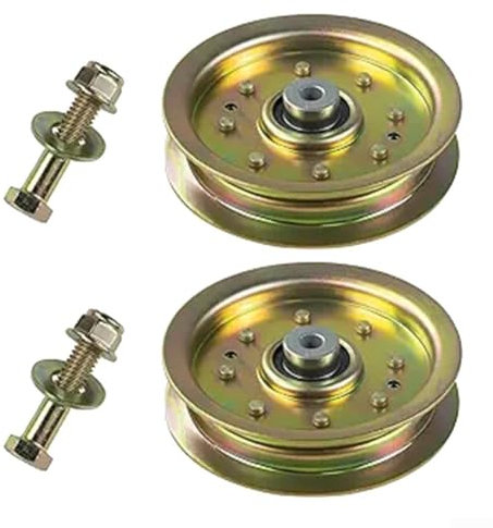 2 Stück Spannrolle 75604129B, flache Spannrolle, Ersatz für Troy Bilt Riemenscheiben, passend für Aufsitzrasenmäher, Traktor