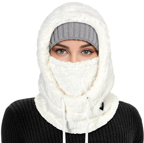 AYPOW Pasamontañas Térmicos de Invierno, Multifuncional Prueba de Viento Cálido Forro Polar Máscara De Esquí Mascarilla Moto, Gorro Cálido Invierno Bufanda para Mujeres Hombres Deportes Aire Libre