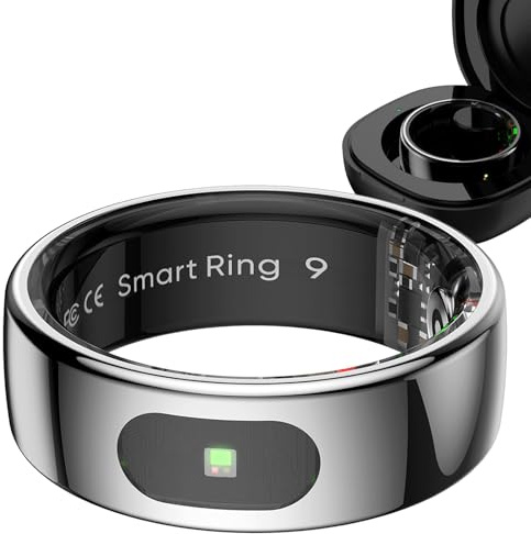 Bague intelligente avec notification - Bague tactile - Android iOS - Tracker de sommeil - Podomètre - Moniteur de fréquence cardiaque - SpO2 - Tracker de fitness - Pour homme et femme