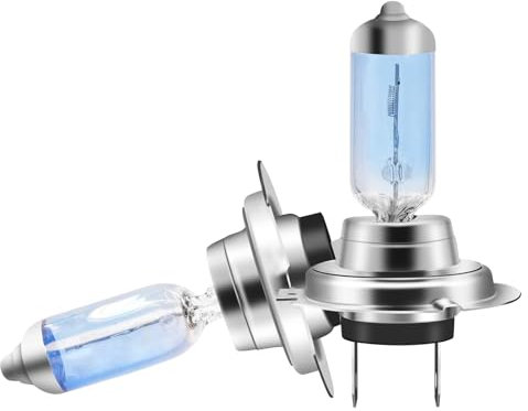 MOTORHOOK Lampe Auto H7 Halogen Auto Scheinwerferlampe 55W 12V, 4000K Weißes Licht, 2 Stück, mit E-Prüfzeichen