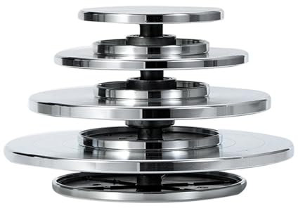 INOKAI Töpferscheibe 15 cm bis 30 cm doppelseitiger Aluminium-Drehteller for Keramik-Ton-Skulptur-Plattform, Töpferscheibe, Rotationswerkzeuge(30cm)