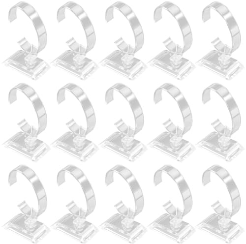 SUNNYCLUE Uhrenständer Transparenter Uhrenständer Armbandhalter Display C Förmig Transparente Acryl Armbandhalter Schmuckständer Organizer Für Einzelne Uhren Aufbewahrung Für Männer Und Frauen Heimdek