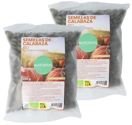 Pack Semillas Pipas de calabaza peladas Bio 2 unidades de 200g de Naturitas Essentials