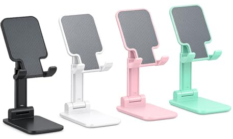 Adjustable Phone Stand for Desktop, Foldable Mobile Device Holder, Height-Adjustable Phone Mount (Green)
