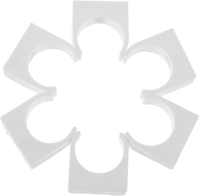 Operitacx 50 piezas Clips Plásticos para Tubos de Agua Abrazaderas PVC Blancas para Soporte y Fijación Riego Acuario y Plomería