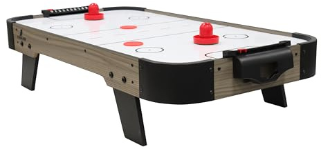 Cougar Mini Table De Air Hockey, 3Ft, Chêne/Grise | Table D' Air Hockey avec Accessoires (Palets Et Poussoirs) | pour Tous Les âges - Moteur Électrique 12 V | Dimensions : 92 X 51,5 X 25 Cm