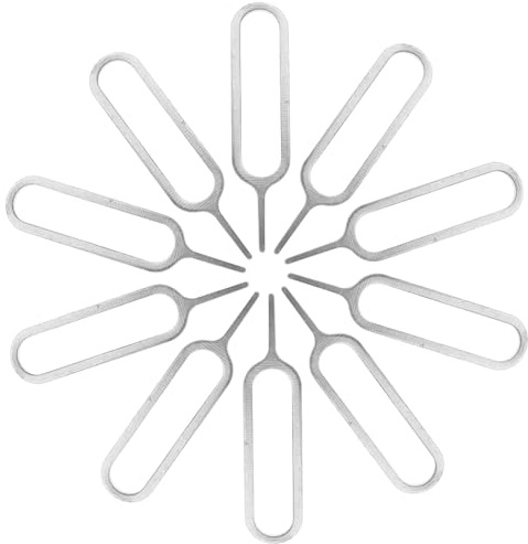 MAGICLULU Strumento per Espulsione Scheda Sim Ago per Sim in Metallo Argento Perno di Espulsione Vassoio Compatibile Smartphone Set da 500 Pezzi per Rimozione Sicura e Pratica